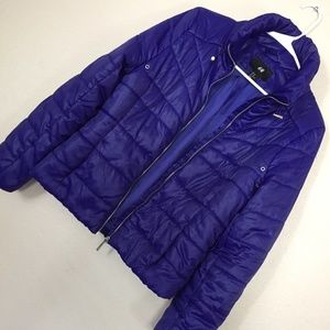 H&M purple fitted puffer jacket